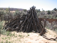 Remains of a sweat lodge
